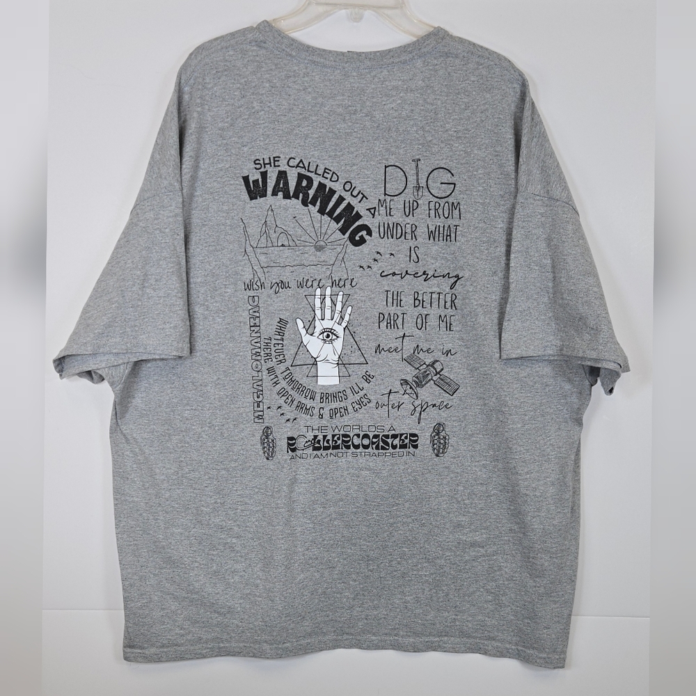 Incubus Gray Graphic Concert Band T-Shirt sz 3XL